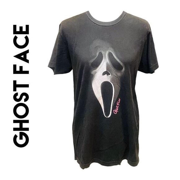Ghost Face Black Crewneck T-Shirt Size Medium - Picture 1 of 7